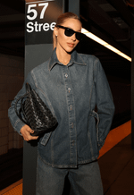Camisa Manga Longa Draped Dirty Wash Escuro