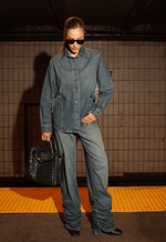 Camisa Manga Longa Draped Dirty Wash Escuro
