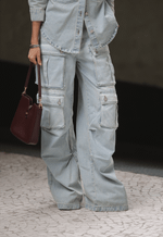 Calça Cargo Utility Dirty Wash Claro