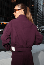 Jaqueta Bomber High Neck Dark Berry