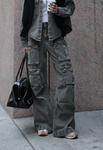 Calça Cargo Utility Verde Marmorizado