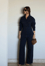 Jaqueta Acinturada Maison Bastille Deep Blue