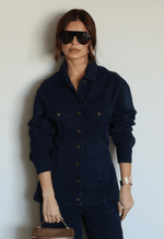 Jaqueta Acinturada Maison Bastille Deep Blue