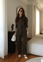 Camisa Acinturada Rive Utility Verde Coco