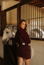 Saia Curta Cargo Chelsea Dark Berry