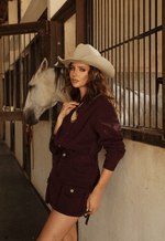 Saia Curta Cargo Chelsea Dark Berry