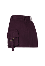 Saia Curta Cargo Chelsea Dark Berry