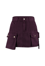 Saia Curta Cargo Chelsea Dark Berry