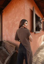 Blusa Assimétrica Muse Cacao