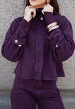 Camisa Gola Alta Voyager Dark Berry