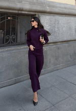 Camisa Gola Alta Voyager Dark Berry