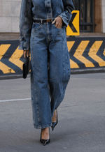 Calça Barrel Fit Dirty Wash Médio