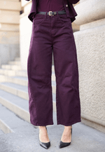 Calça Barrel Fit Dark Berry