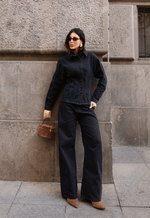 Camisa Acinturada Indie Black