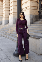 Blusa Franzida Flight Dark Berry