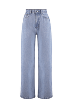 Calça Extra Wide Leg Claro Marmorizado