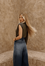 Calça Extra Wide Leg Dirty Wash