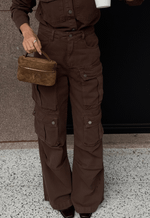Calça Cargo Utility Marrom Coffee