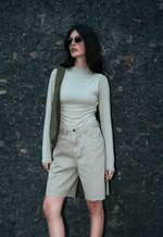 Bermuda Jorts Signature Folha Seca
