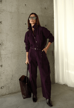Camisa Ampla District Dark Berry