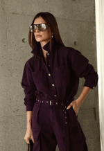 Camisa Ampla District Dark Berry