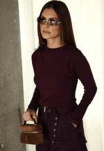 Blusa Layer Dark Berry