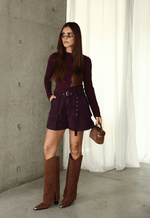 Blusa Layer Dark Berry