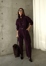 Calça Cargo Fivela District Dark Berry