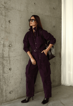 Calça Cargo Fivela District Dark Berry