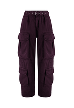 Calça Cargo Fivela District Dark Berry