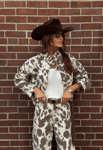 Jaqueta Bomber High Neck Cowprint