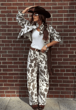 Calça New Baggy Cowprint