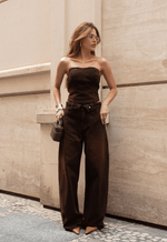 Top Recortes Overlap Brown Estonado