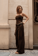 Top Recortes Overlap Brown Estonado