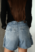 Short Cargo Fivela District Claro Marmorizado