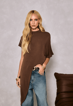 Blusa Assimétrica Muse Cacao