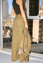 Calça Barrel Muse Olive Dust