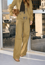 Calça Barrel Muse Olive Dust