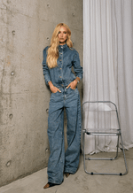 Calça Barrel Muse Dirty Wash