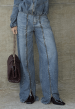Calça Balloon Zip Dirty Wash
