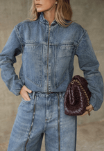 Jaqueta Bomber Zip Dirty Wash