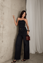 Top Recortes Overlap Black Estonado