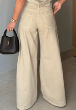 Calça Pantalona Monaco Bege Claro