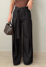 Calça Pantalona Monaco Brown Wash
