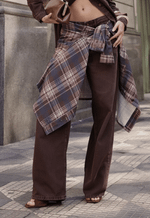 Calça Baggy Bastille Marrom Estonado