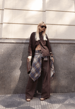 Calça Baggy Bastille Marrom Estonado