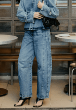 Calça Barrel Fit Dirty Wash Médio