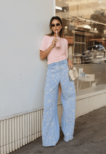 Calça Super Wide Leg Jardin Claro