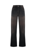 Calça Reta Ziper Frame Dirty Wash Escuro