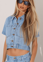 Blusa Cropped Flight Claro